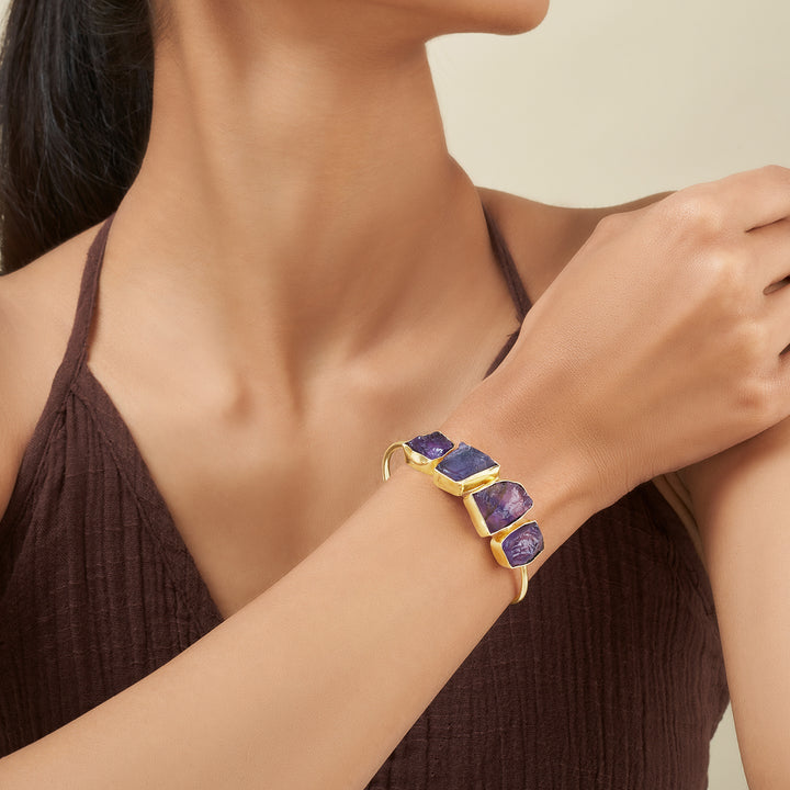 Teejh Vyana Purple Natural Stone Bracelet