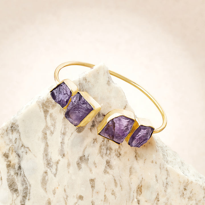 Teejh Vyana Purple Natural Stone Bracelet