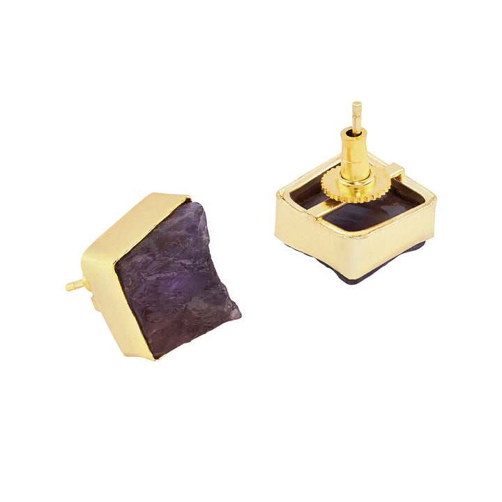 Teejh Zarika White, Pink and Purple Natural Stone Necklace Set