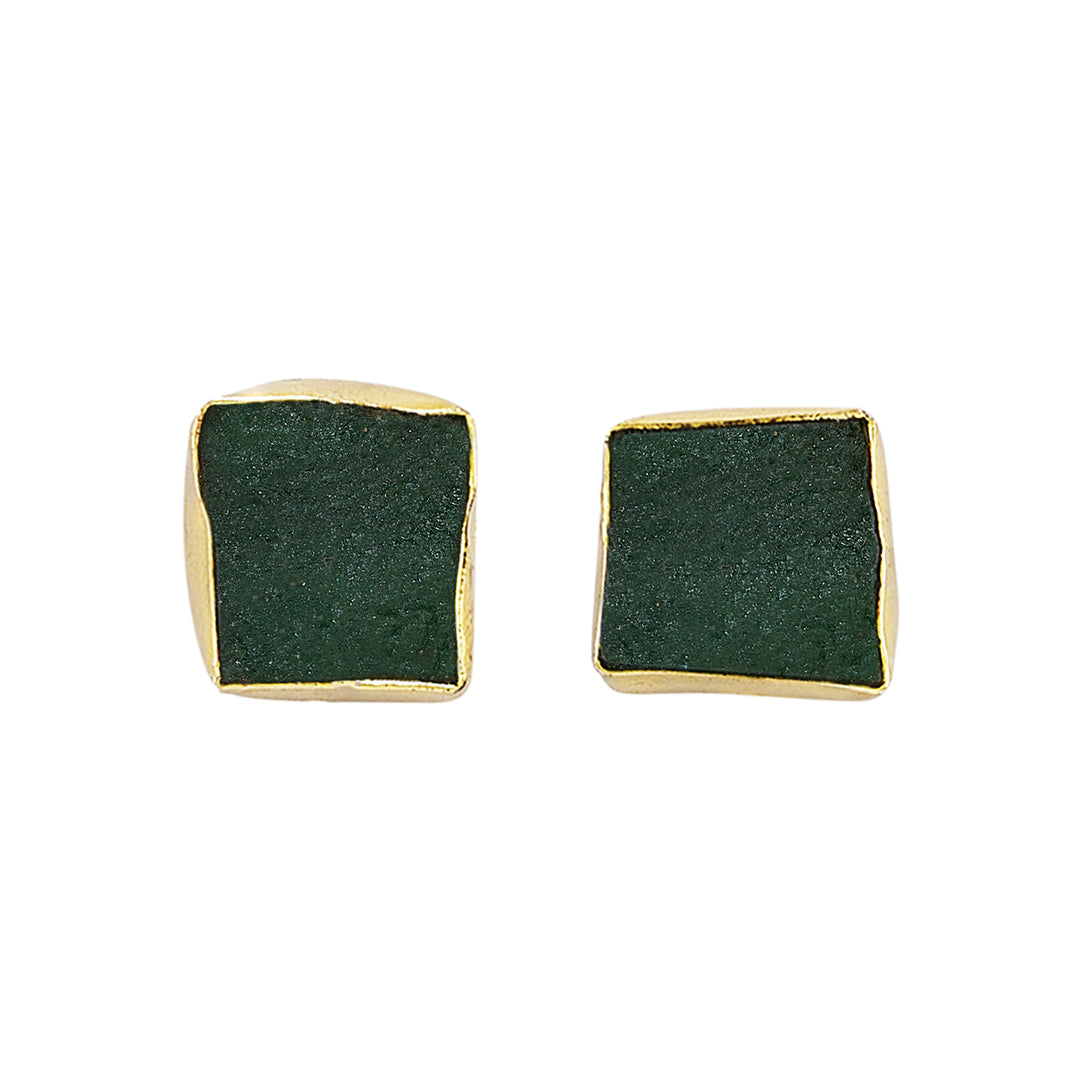 Teejh Anira Dark Green Natural Stone Necklace Set