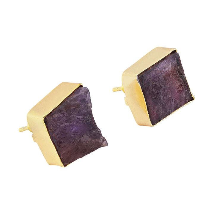 Teejh Elira Purple Natural Stone Earrings