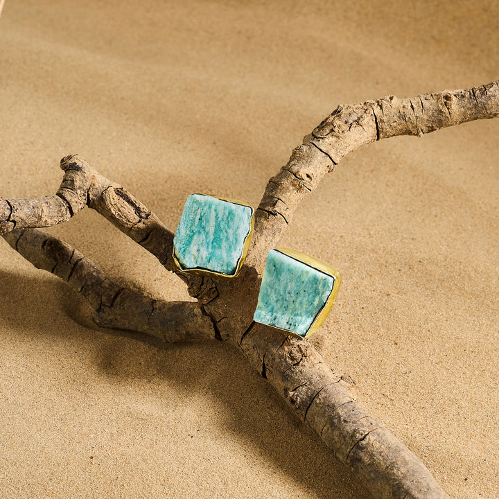 Teejh Elira Turquoise Natural Stone Earrings