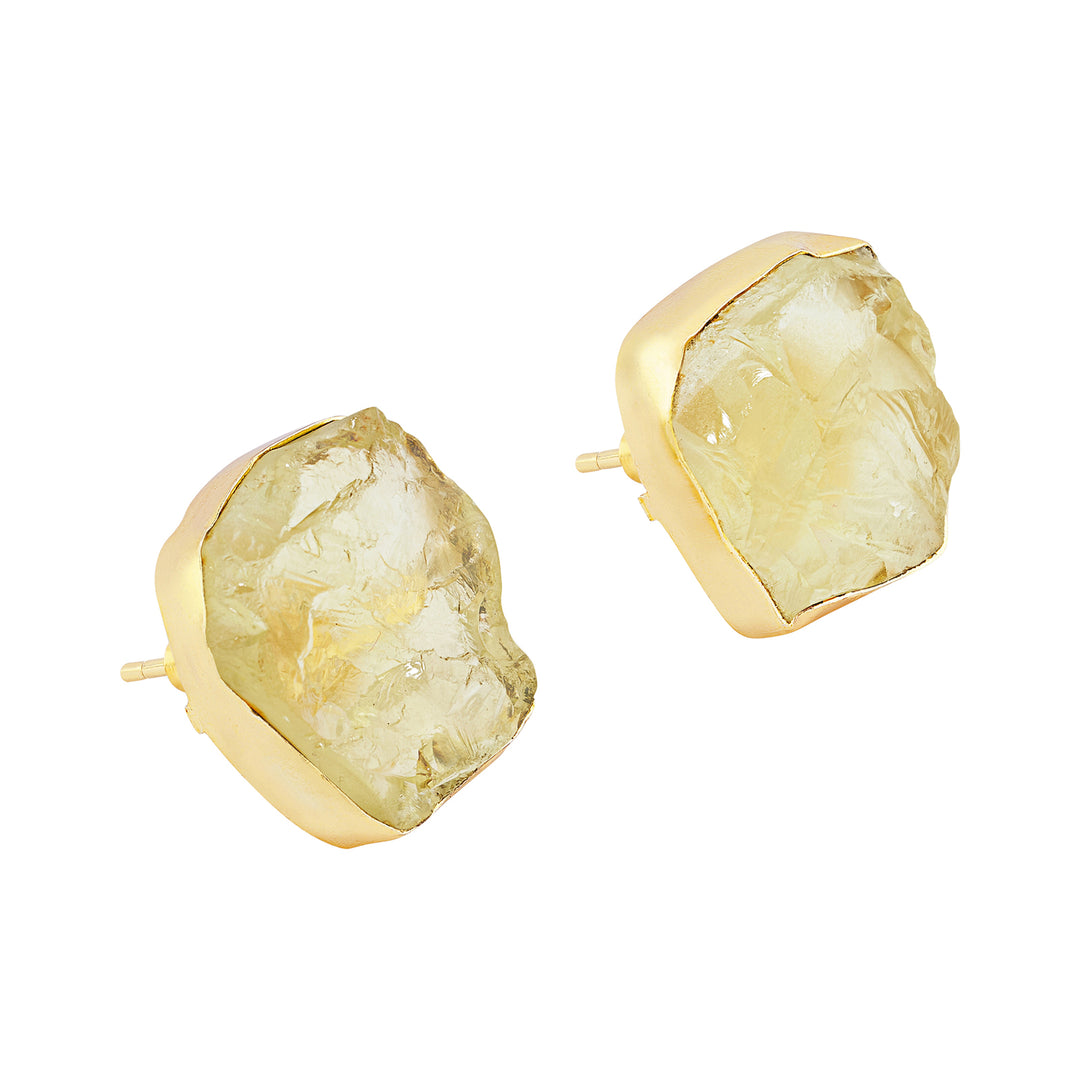 Teejh Elira Yellow Natural Stone Earrings