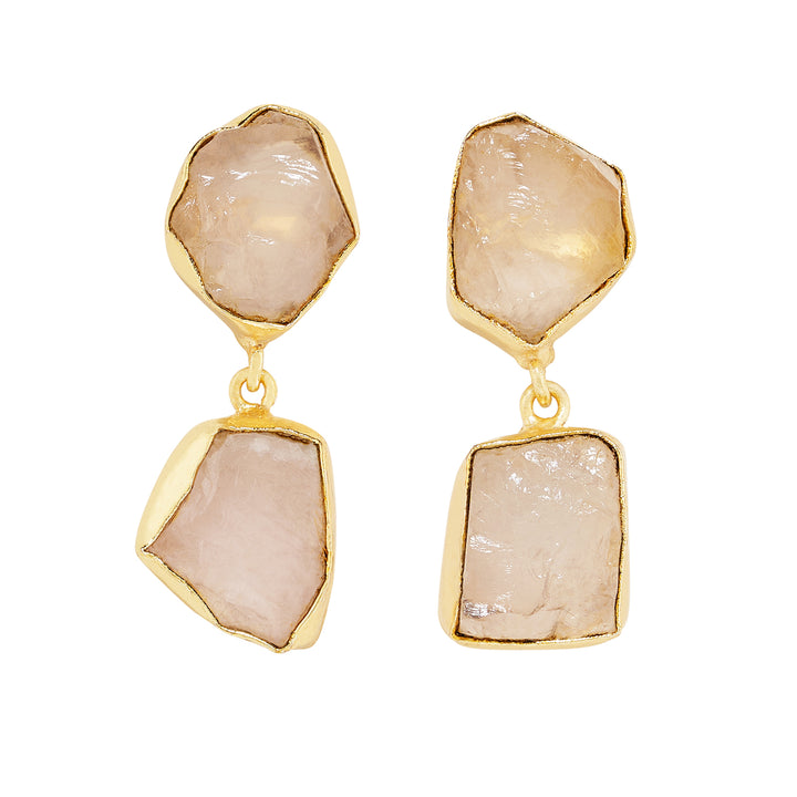 Teejh Eshira Pink Natural Stone Danglers