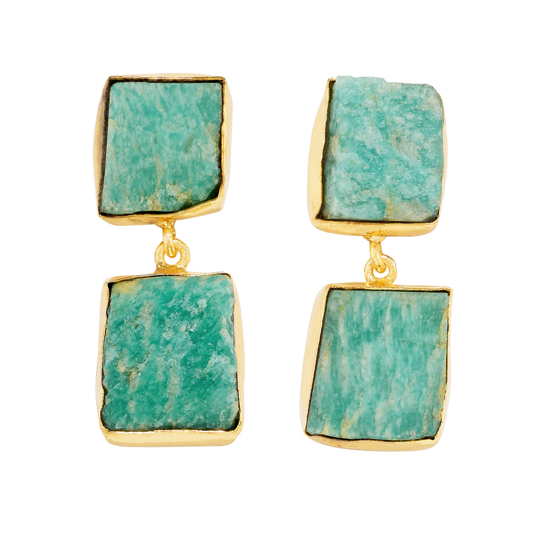 Teejh Eshira Turquoise Natural Stone Danglers