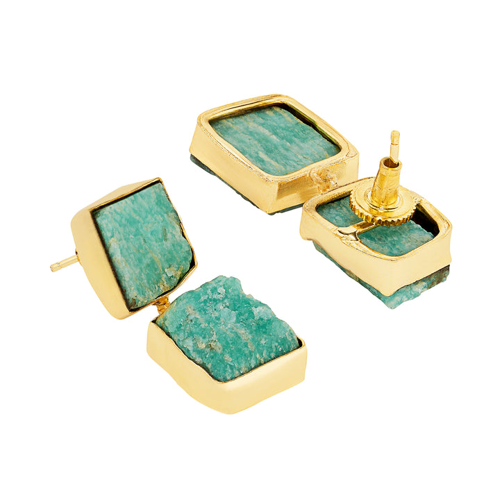 Teejh Eshira Turquoise Natural Stone Danglers