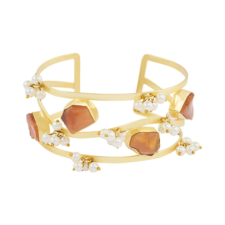 Teejh Amiraani Orange Natural Stone Bracelet