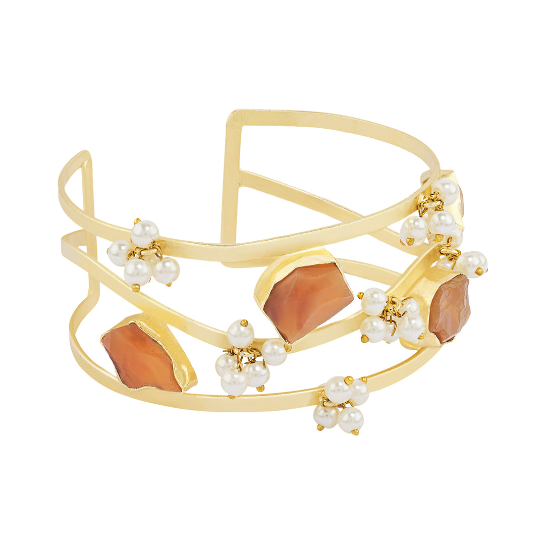 Teejh Amiraani Orange Natural Stone Bracelet