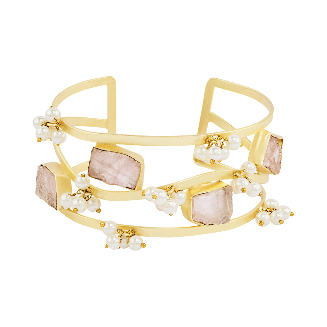 Teejh Amiraani Pink Natural Stone Bracelet
