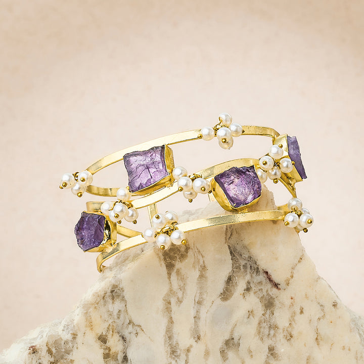 Teejh Amiraani Purple Natural Stone Bracelet