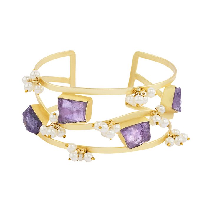 Teejh Amiraani Purple Natural Stone Bracelet