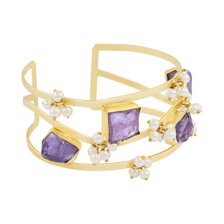 Teejh Amiraani Purple Natural Stone Bracelet