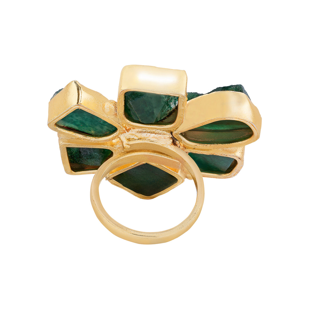 Teejh Veyna Dark Green Natural Stone Rings