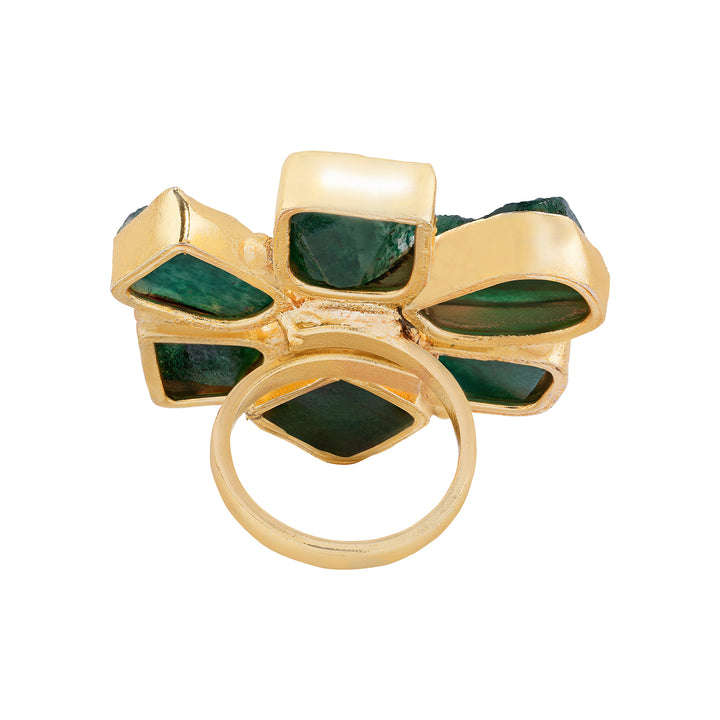 Teejh Veyna Dark Green Natural Stone Rings