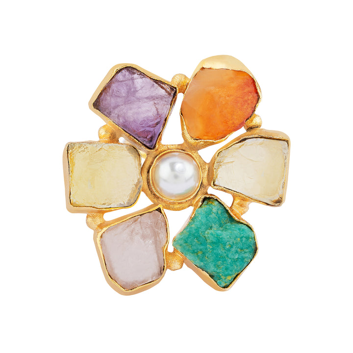 Teejh Veyna Multicoloured Natural Stone Rings