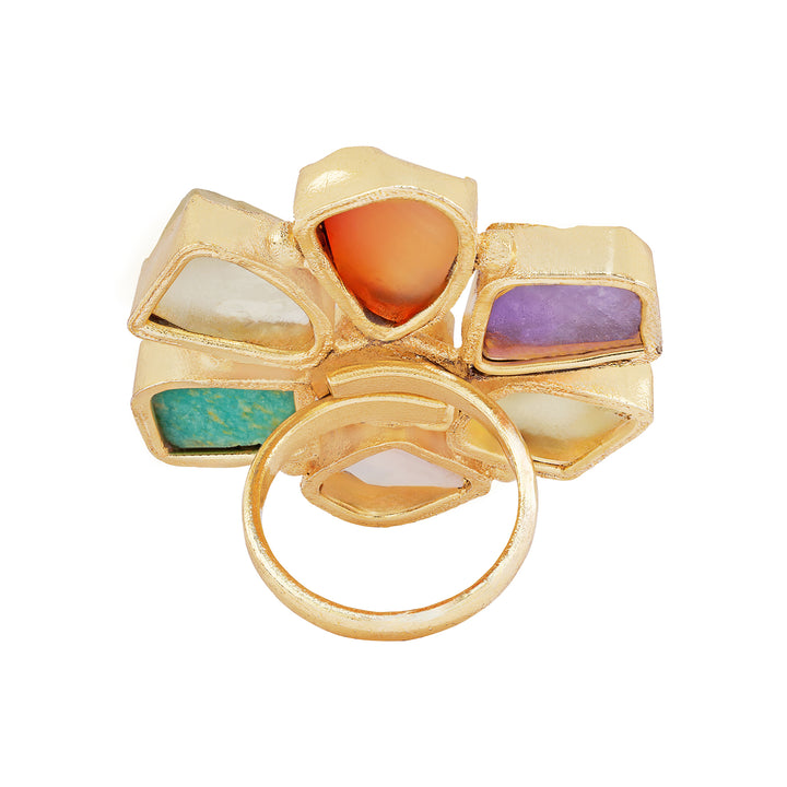 Teejh Veyna Multicoloured Natural Stone Rings