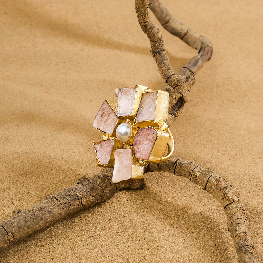 Teejh Veyna Pink Natural Stone Rings