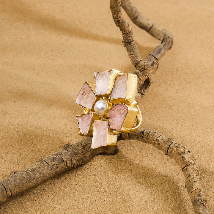 Teejh Veyna Pink Natural Stone Rings