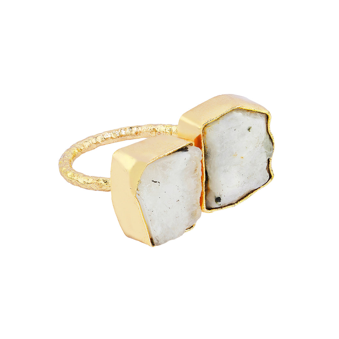 Teejh Navira White Natural Stone Ring