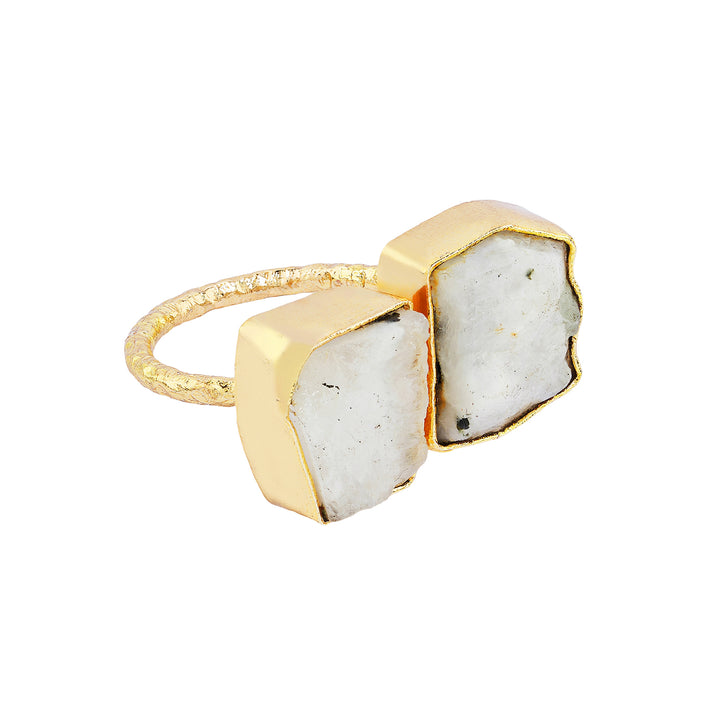 Teejh Navira White Natural Stone Ring