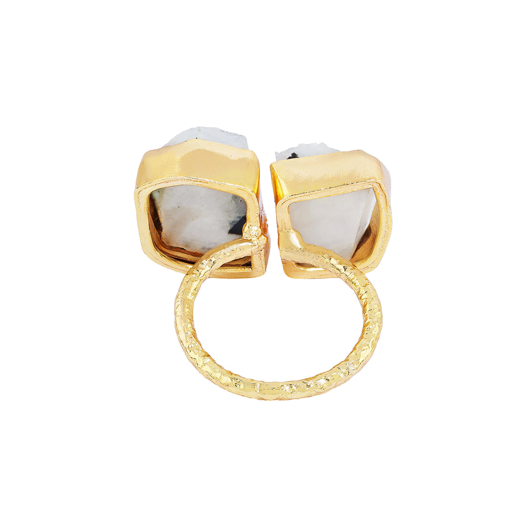 Teejh Navira White Natural Stone Ring