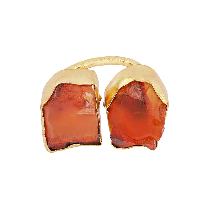 Teejh Navira Orange Natural Stone Ring