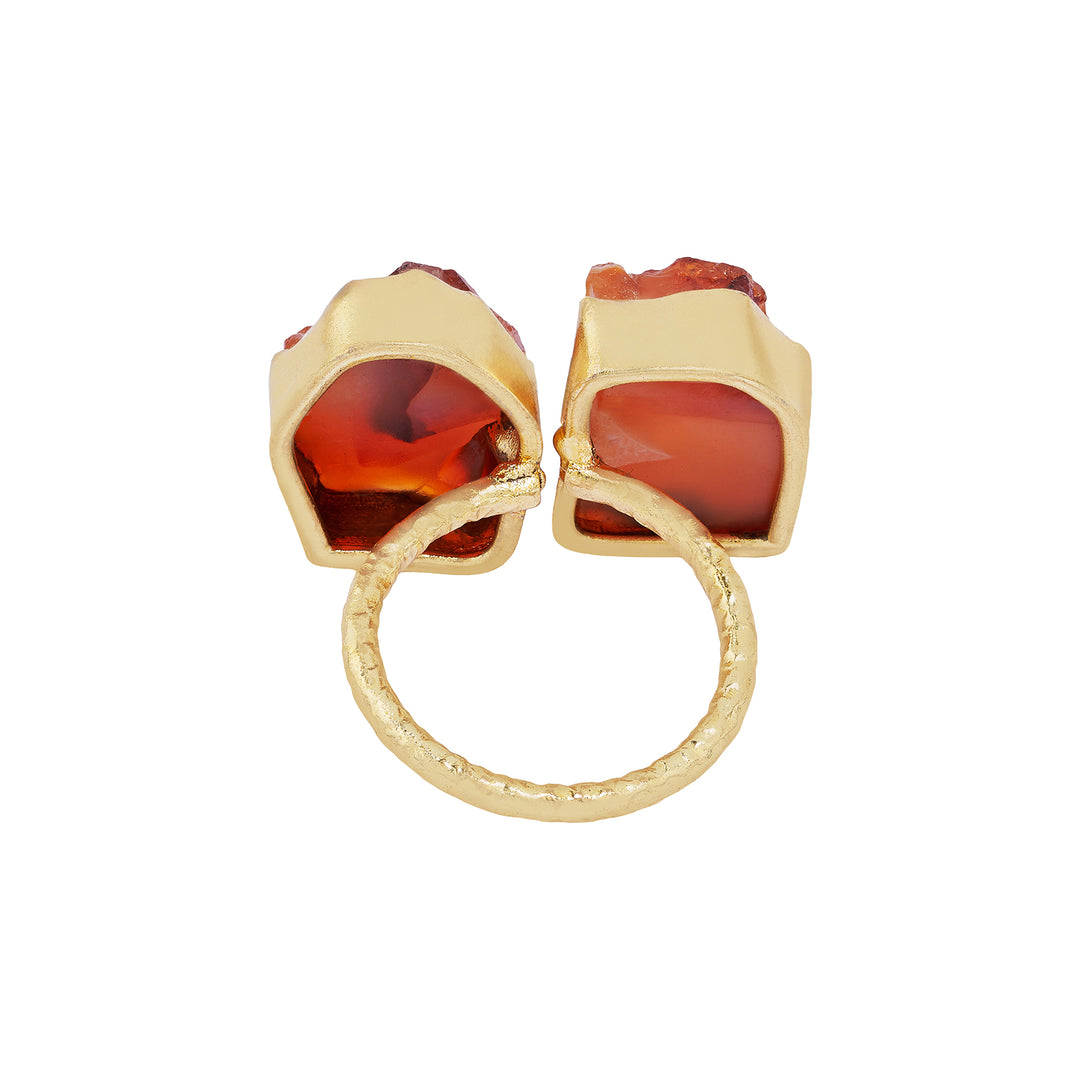 Teejh Navira Orange Natural Stone Ring