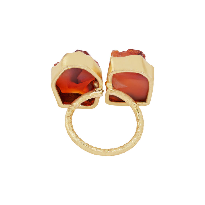 Teejh Navira Orange Natural Stone Ring