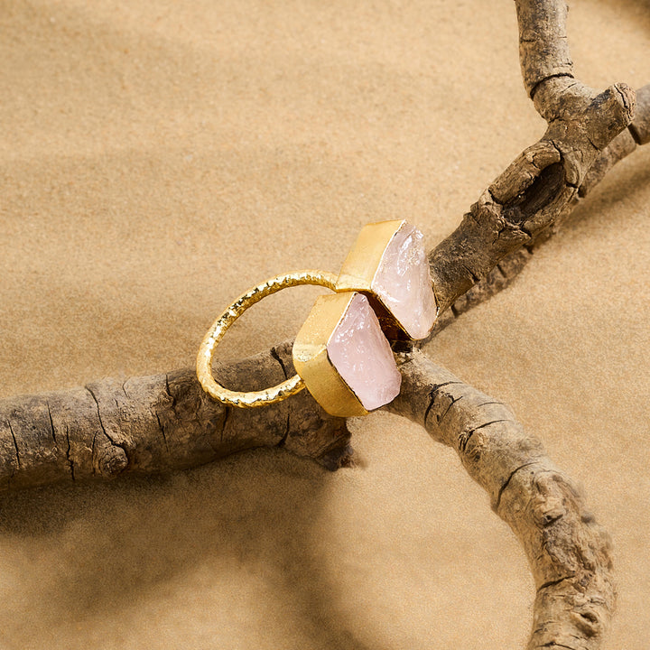 Teejh Navira Pink Natural Stone Ring