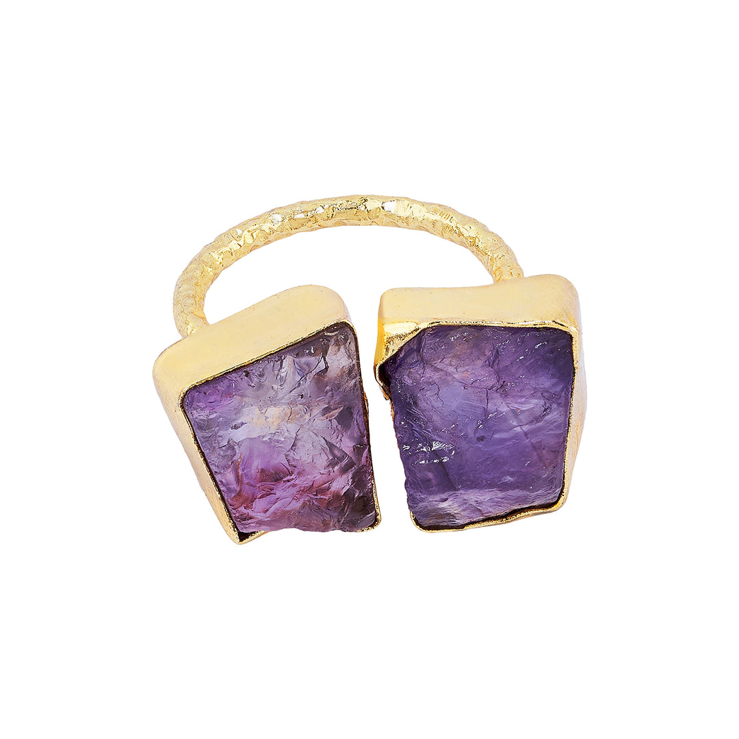 Teejh Navira Purple Natural Stone Ring