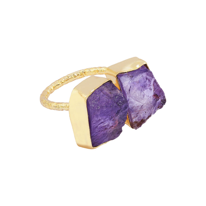 Teejh Navira Purple Natural Stone Ring