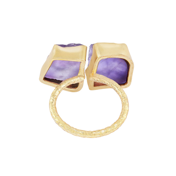 Teejh Navira Purple Natural Stone Ring