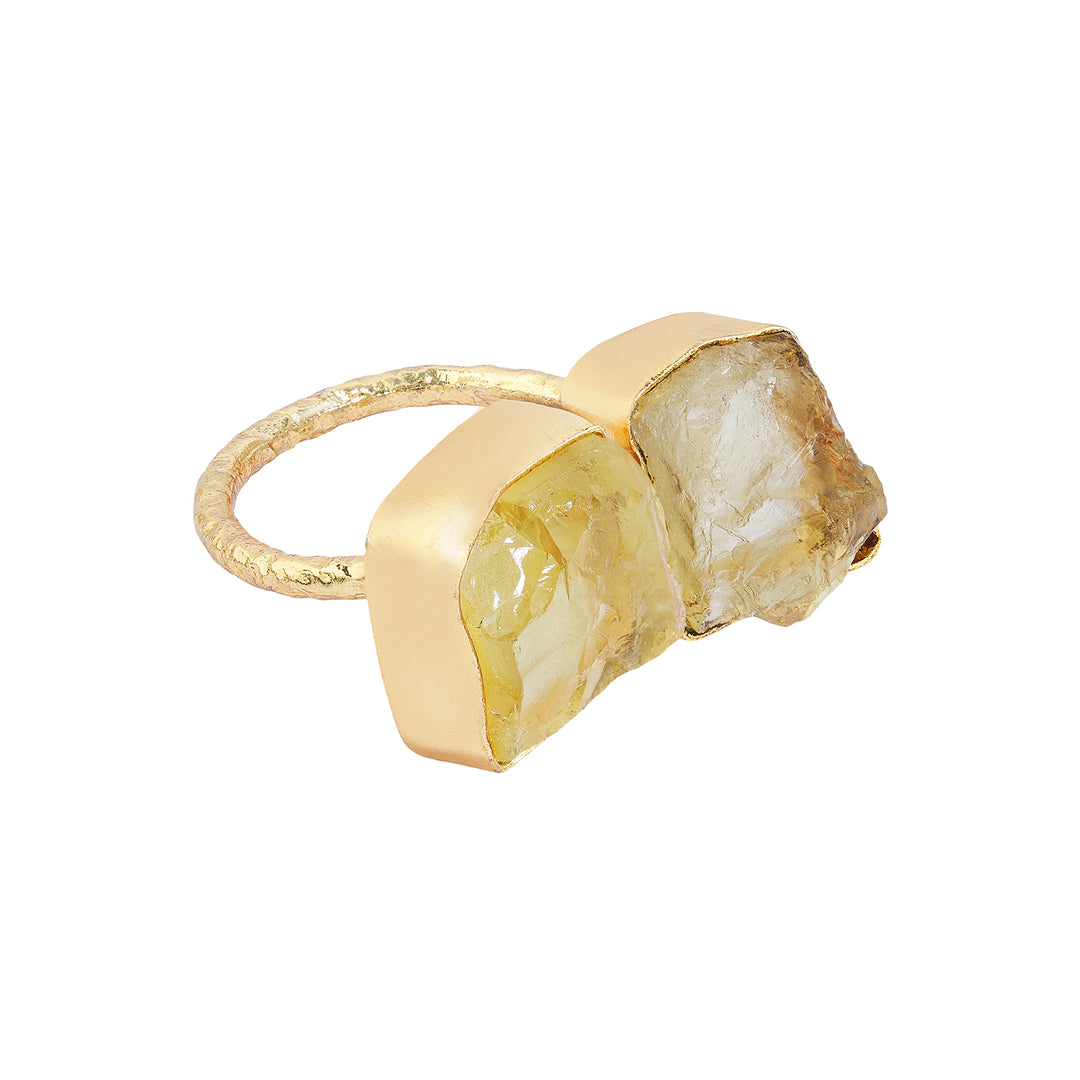 Teejh Navira Yellow Natural Stone Ring