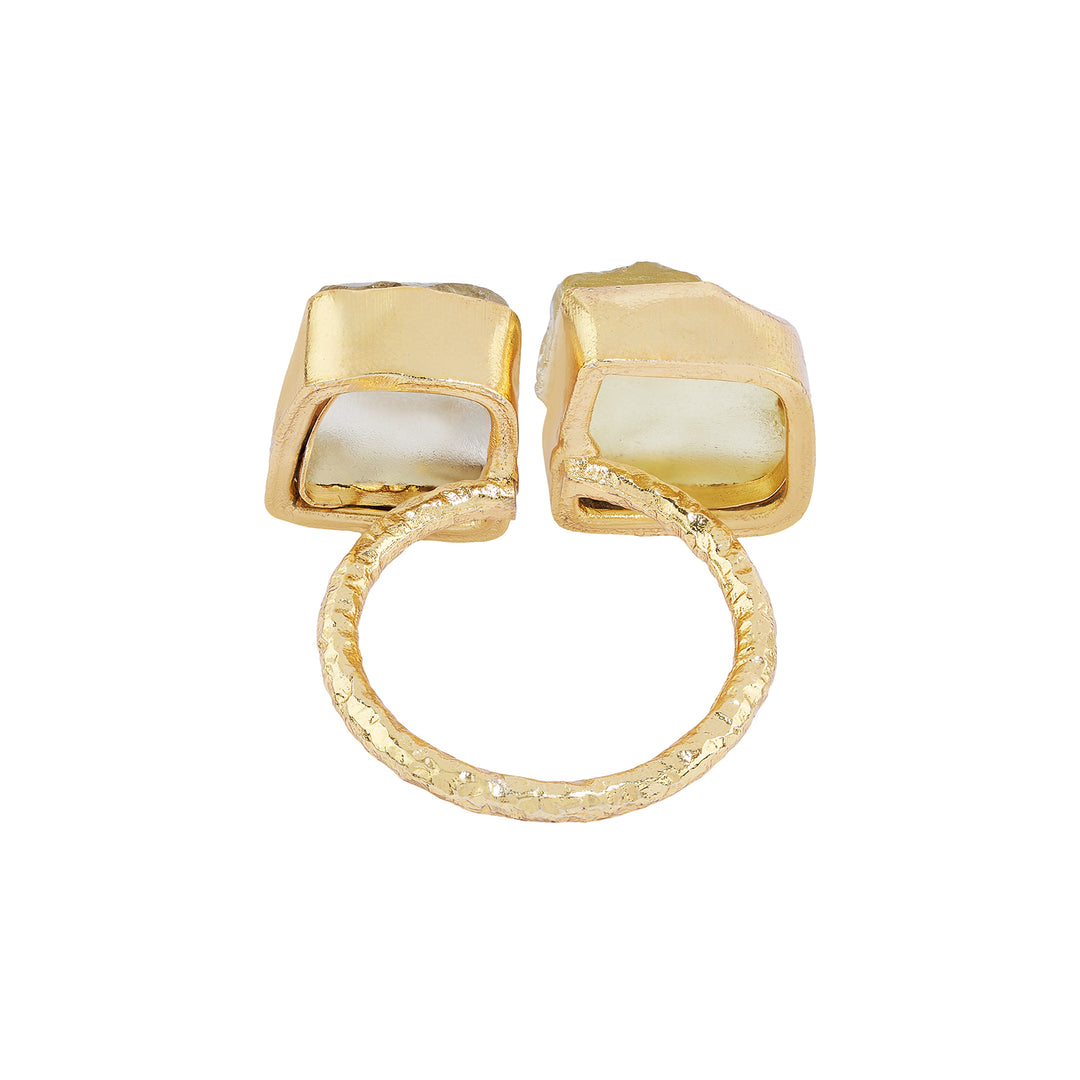 Teejh Navira Yellow Natural Stone Ring