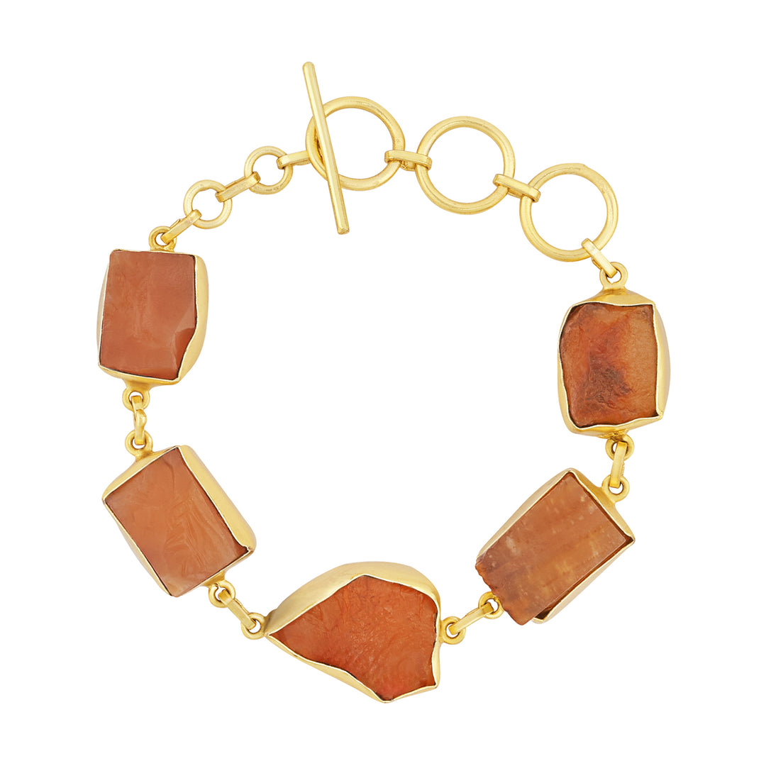 Teejh Reysha Orange Natural Stone Bracelet