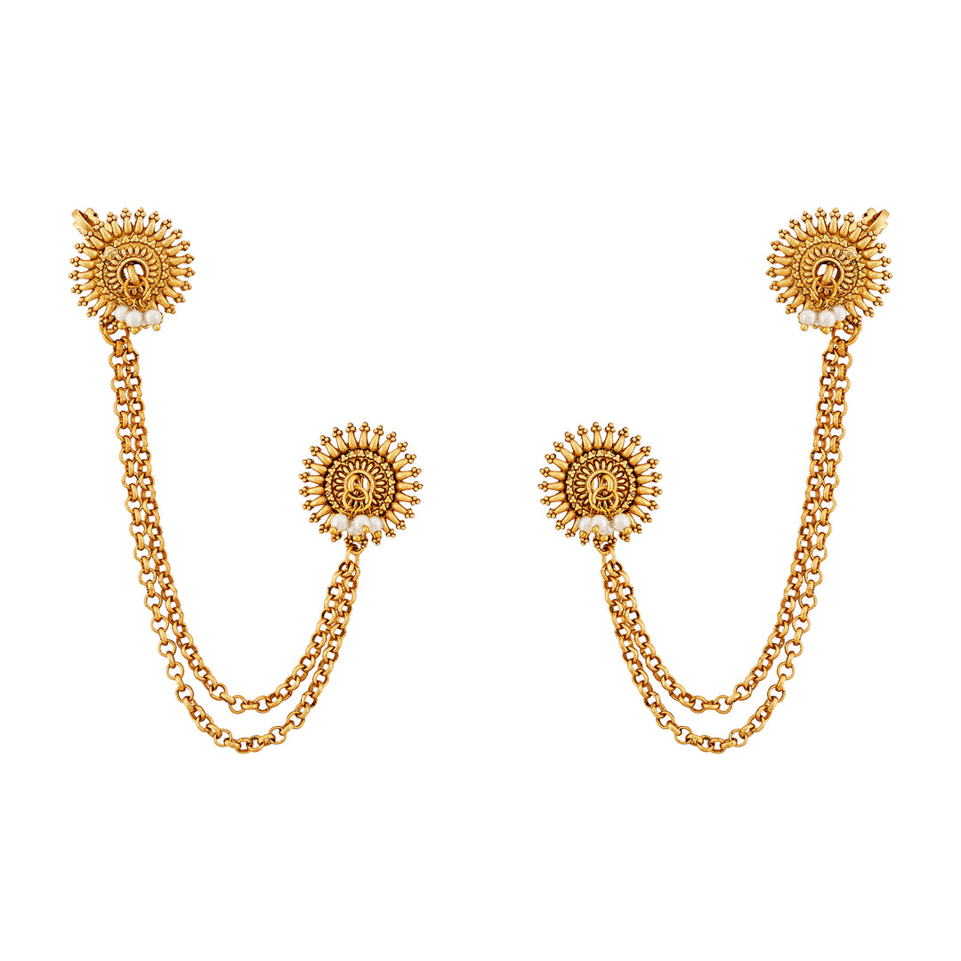 Teejh Polka Gold Earcuffs