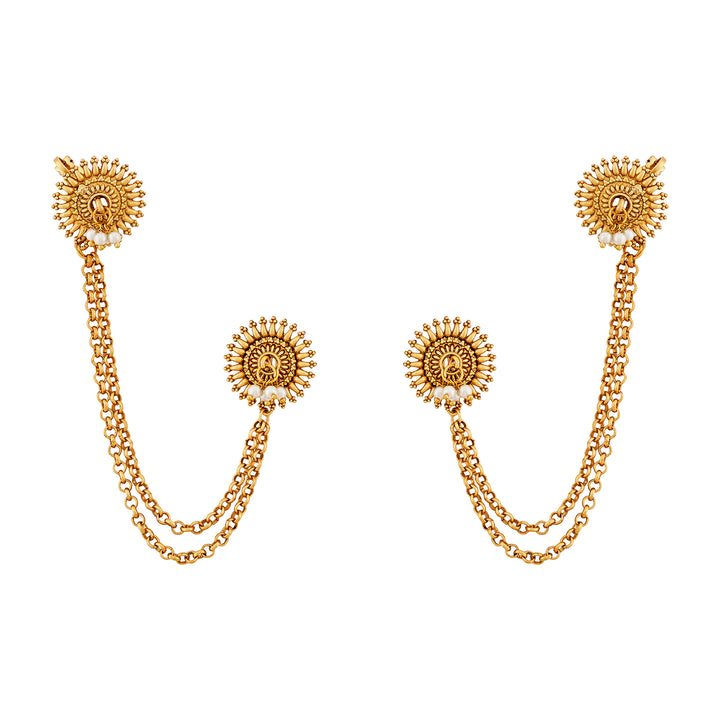 Teejh Polka Gold Earcuffs