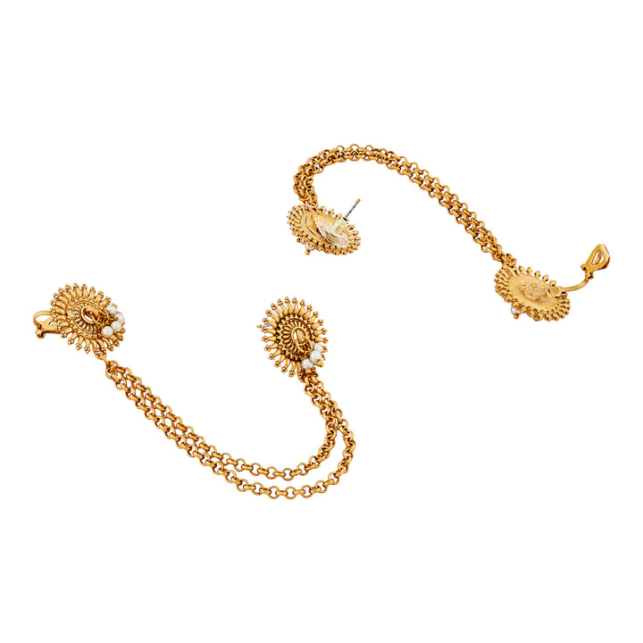 Teejh Polka Gold Earcuffs