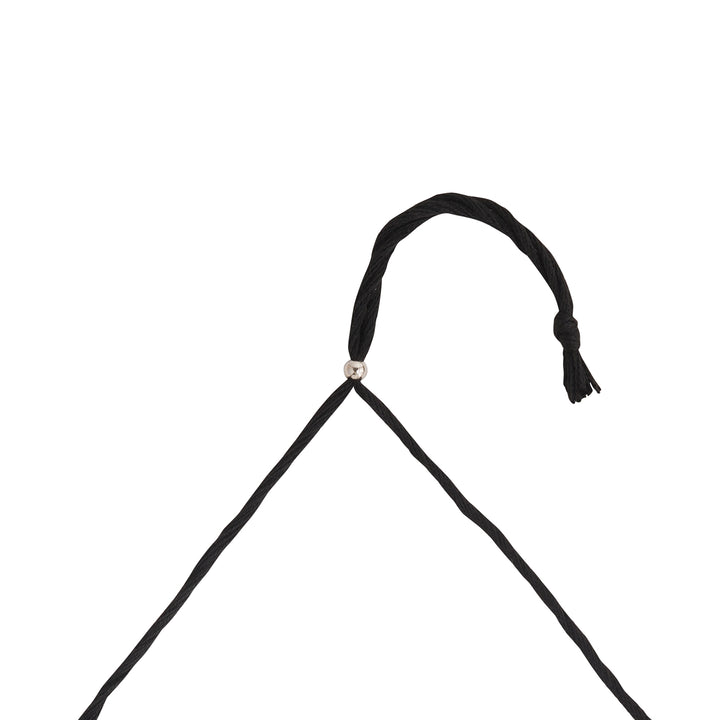 Teejh Arasa Silver Oxidised Ghungroo Necklace