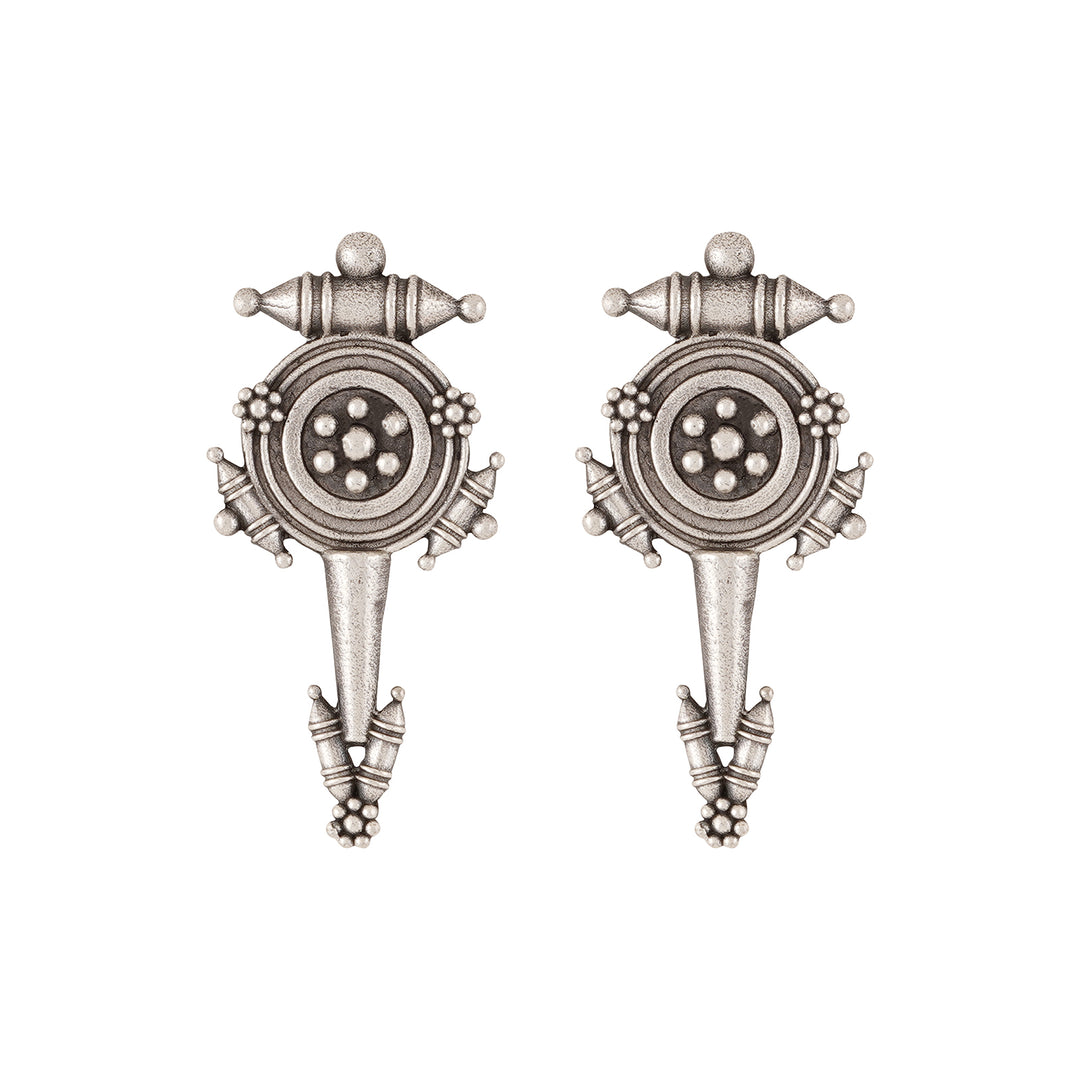 Teejh Snehal Silver Oxidised Earrings