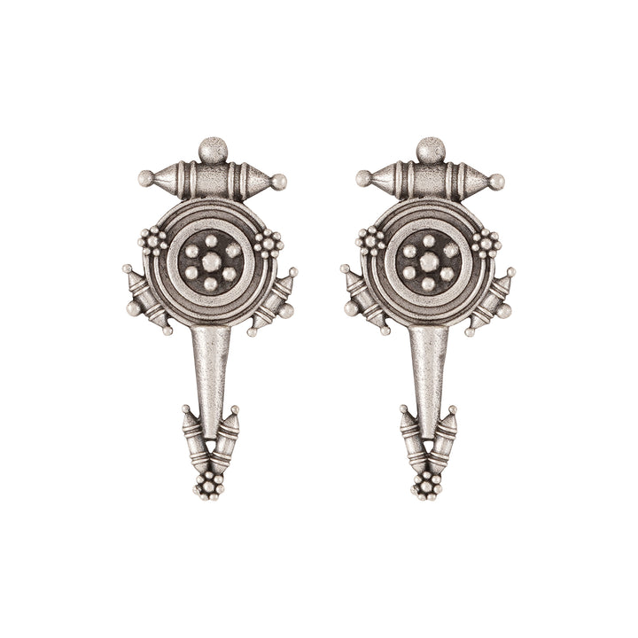 Teejh Snehal Silver Oxidised Earrings