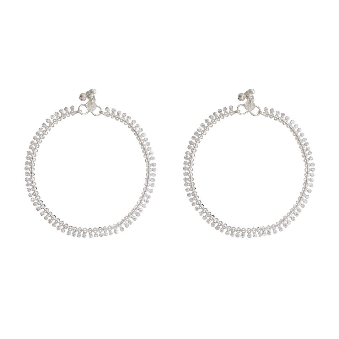 Teejh Ireen Silver Anklets