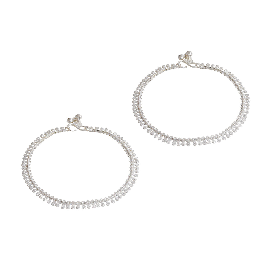 Teejh Ireen Silver Anklets