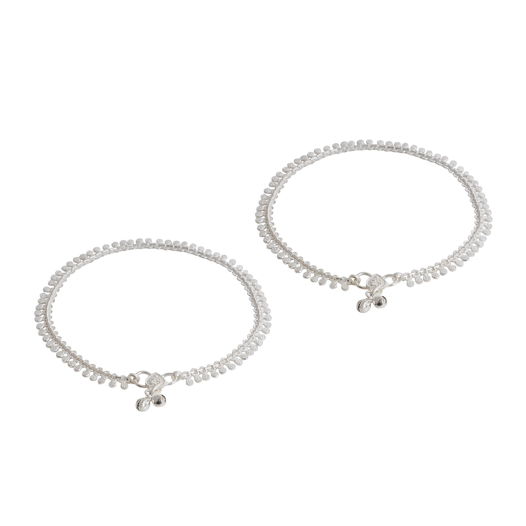 Teejh Ireen Silver Anklets