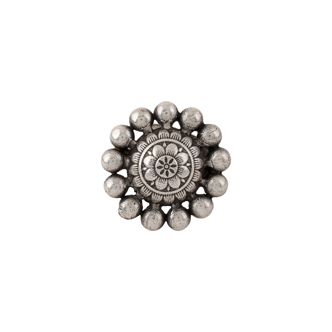 Teejh Zehna Silver Oxidised Ring