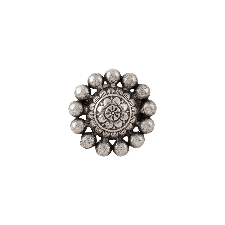 Teejh Zehna Silver Oxidised Ring