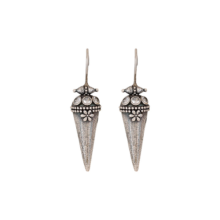 Teejh Indu Silver Oxidised Earrings