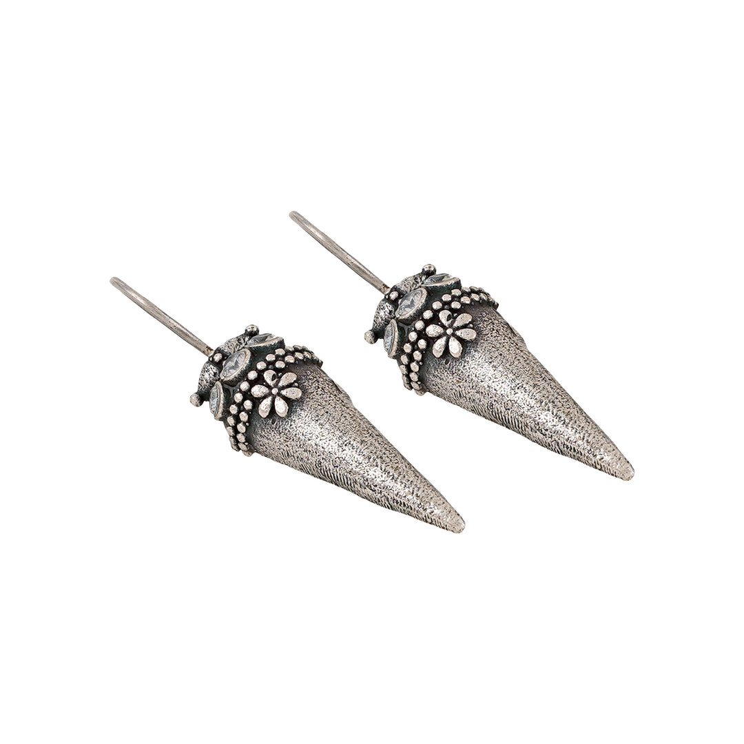 Teejh Indu Silver Oxidised Earrings