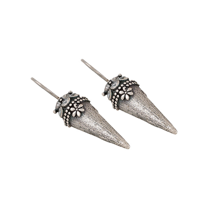 Teejh Indu Silver Oxidised Earrings