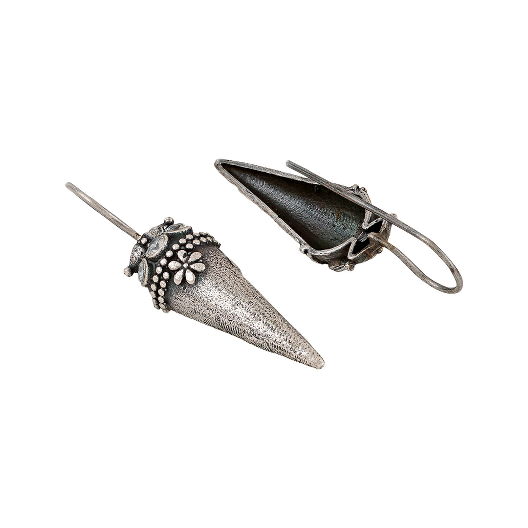 Teejh Indu Silver Oxidised Earrings